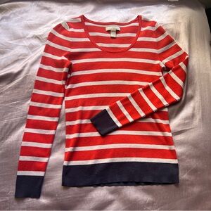 banana republic striped long sleeve shirt